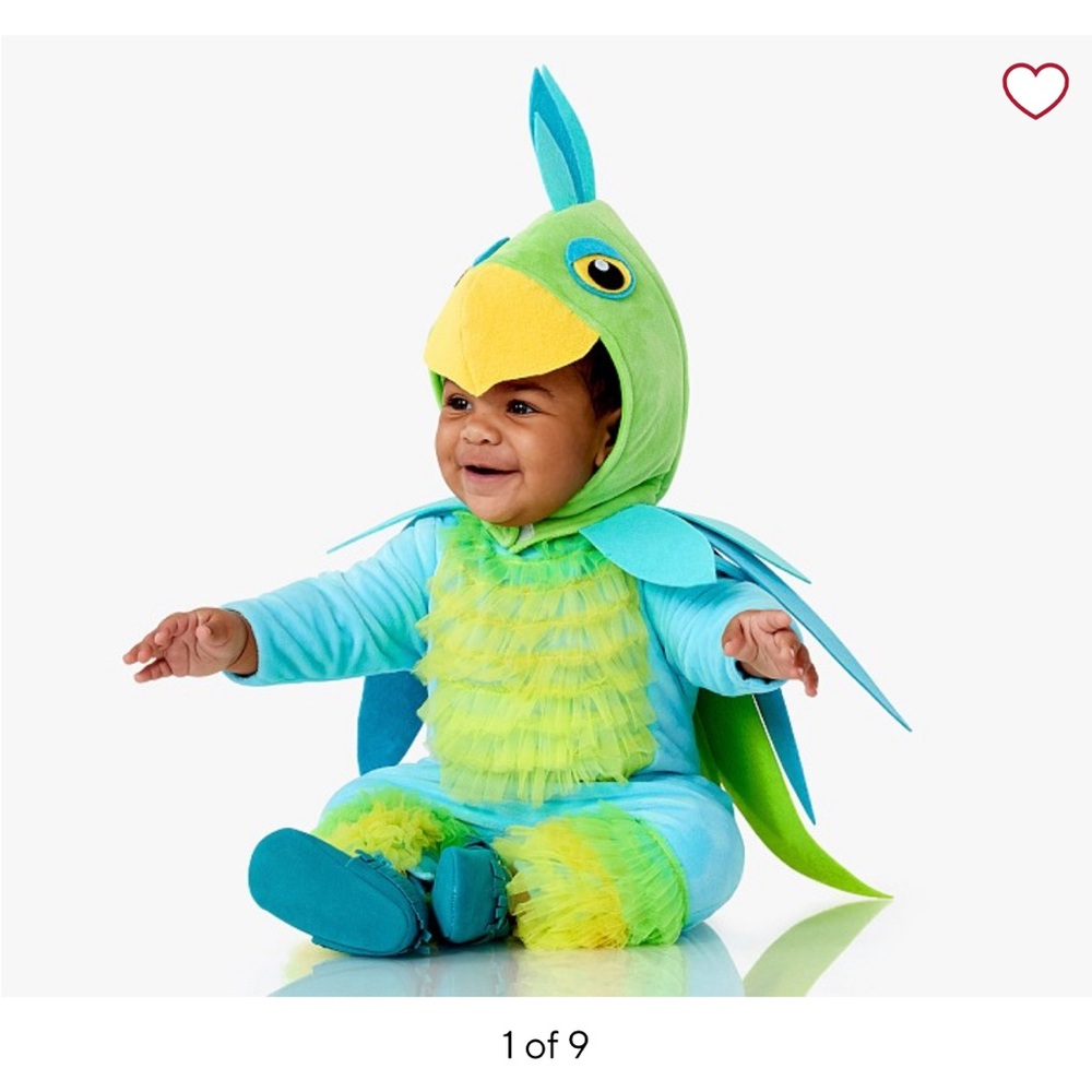 Pottery Barn Kids Baby Bright Parrot Costume 12-24 months